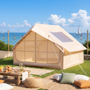 HOMREST Inflatable Tents for Camping with Skylight, Blow Up Tent with Large Mesh Doors & Hand Pump, 1 Minute Quick Setup Air Tent, Waterproof Oxford