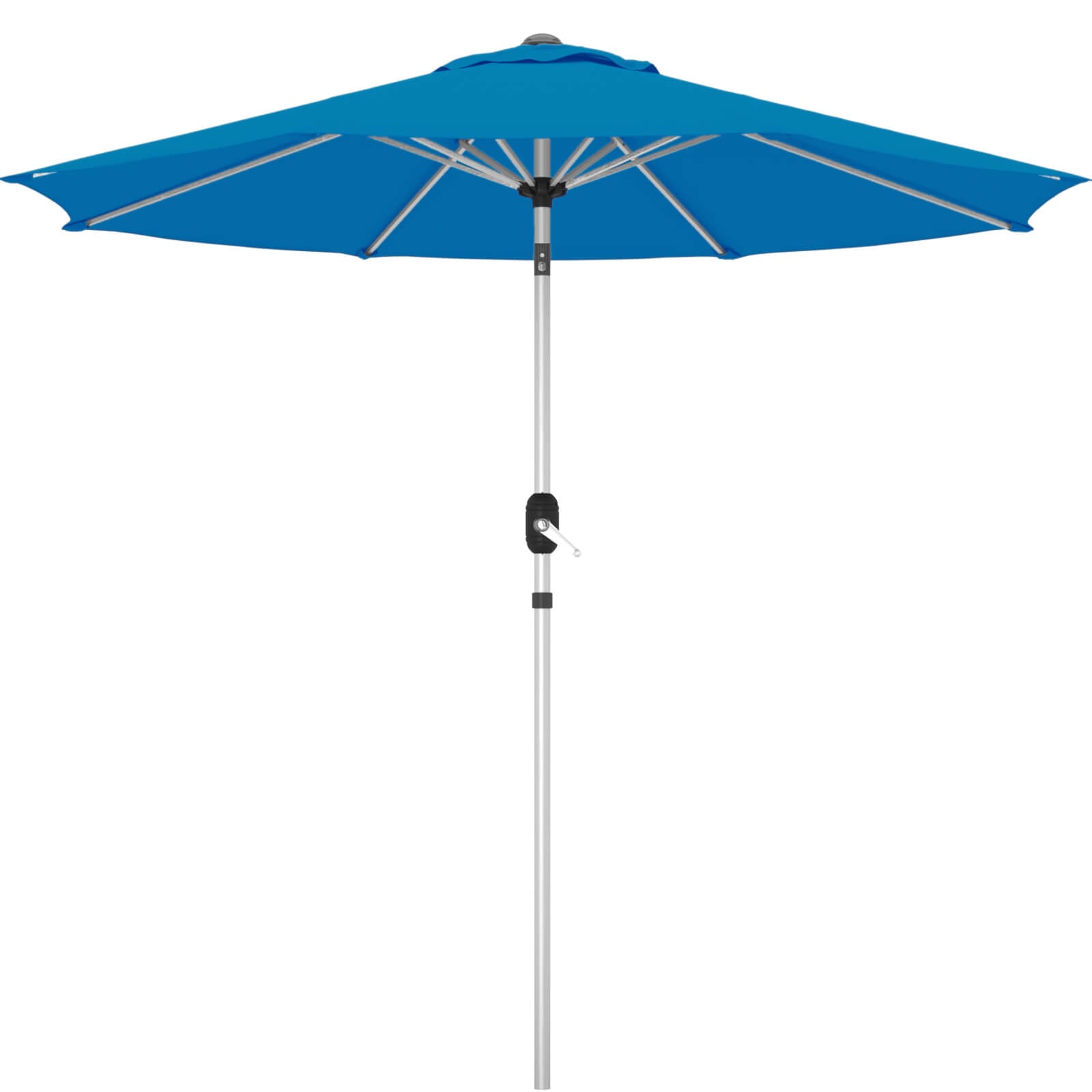 HOMREST 10FT Aluminum Outdoor Patio Umbrella with Push Button Tilt Function, Royal Blue