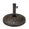 HOMREST 30 lbs Heavy Duty Round Antiqued Umbrella Base for 1.5“ or 1.9” Poles, for Outdoor, Lawn, Deck, Poolside & Patio Umbrella Stands