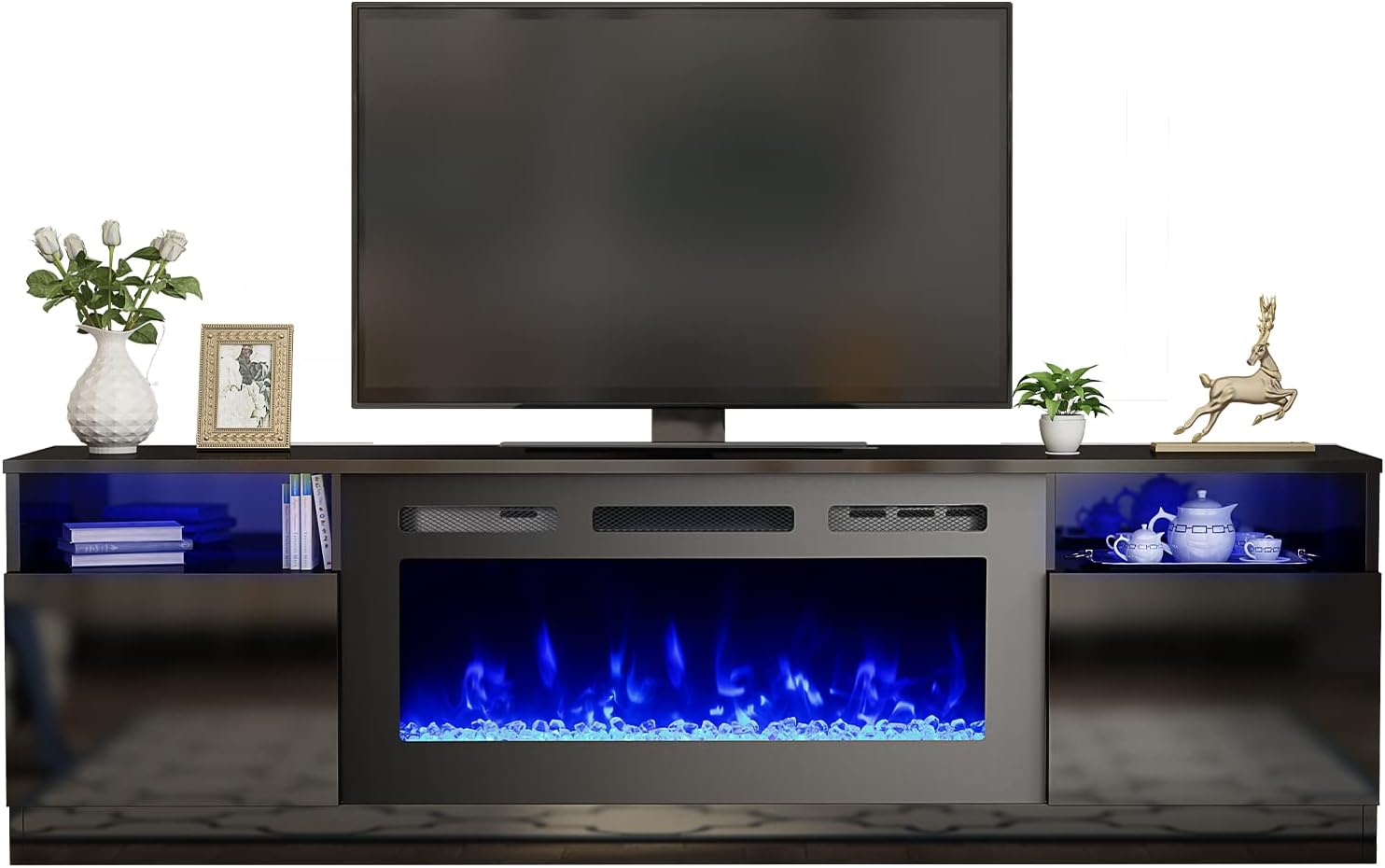 black-entertainment-center-with-fireplace