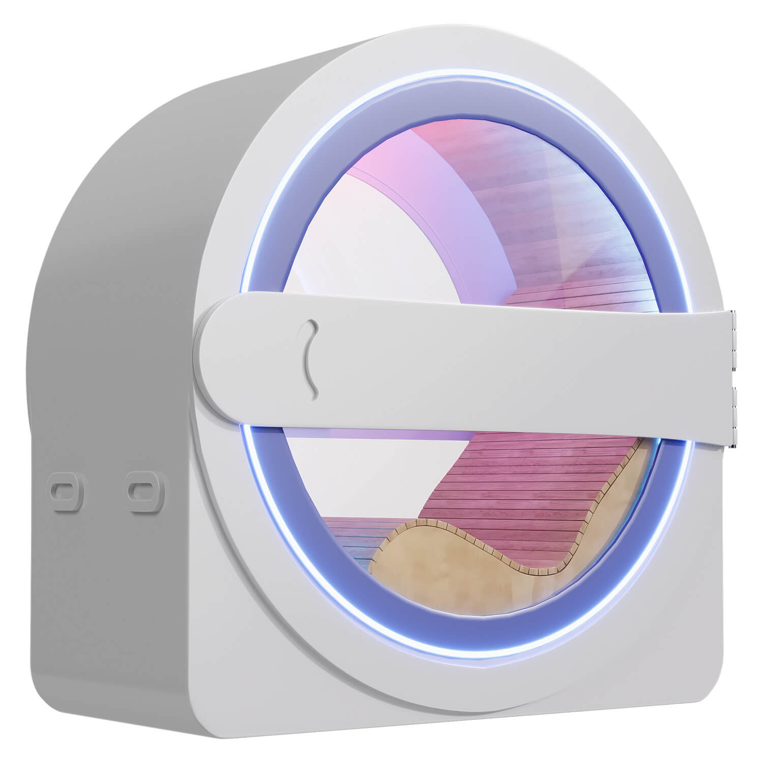 HOMREST Space-Capsule Infrared Sauna with Lounger & Dual-Wave Beauty Light|Pre-Order