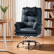 HOMREST Criss Cross Chair with Wheels, Big and Tall Velvet Office Chair Reversible Armrest and Wide Seat, Black