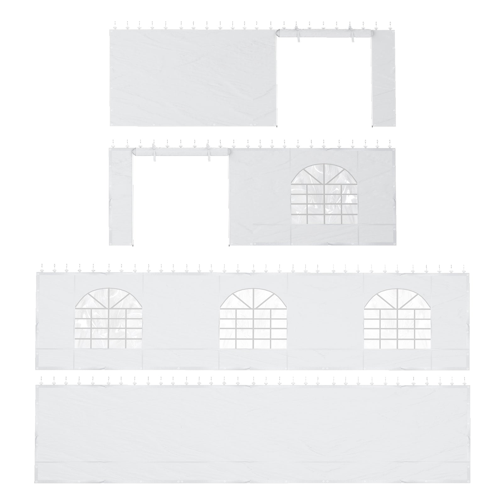 HOMREST 20x30ft 350G PVC Sidewalls (Please check with customer service before purchasing to confirm compatibility)
