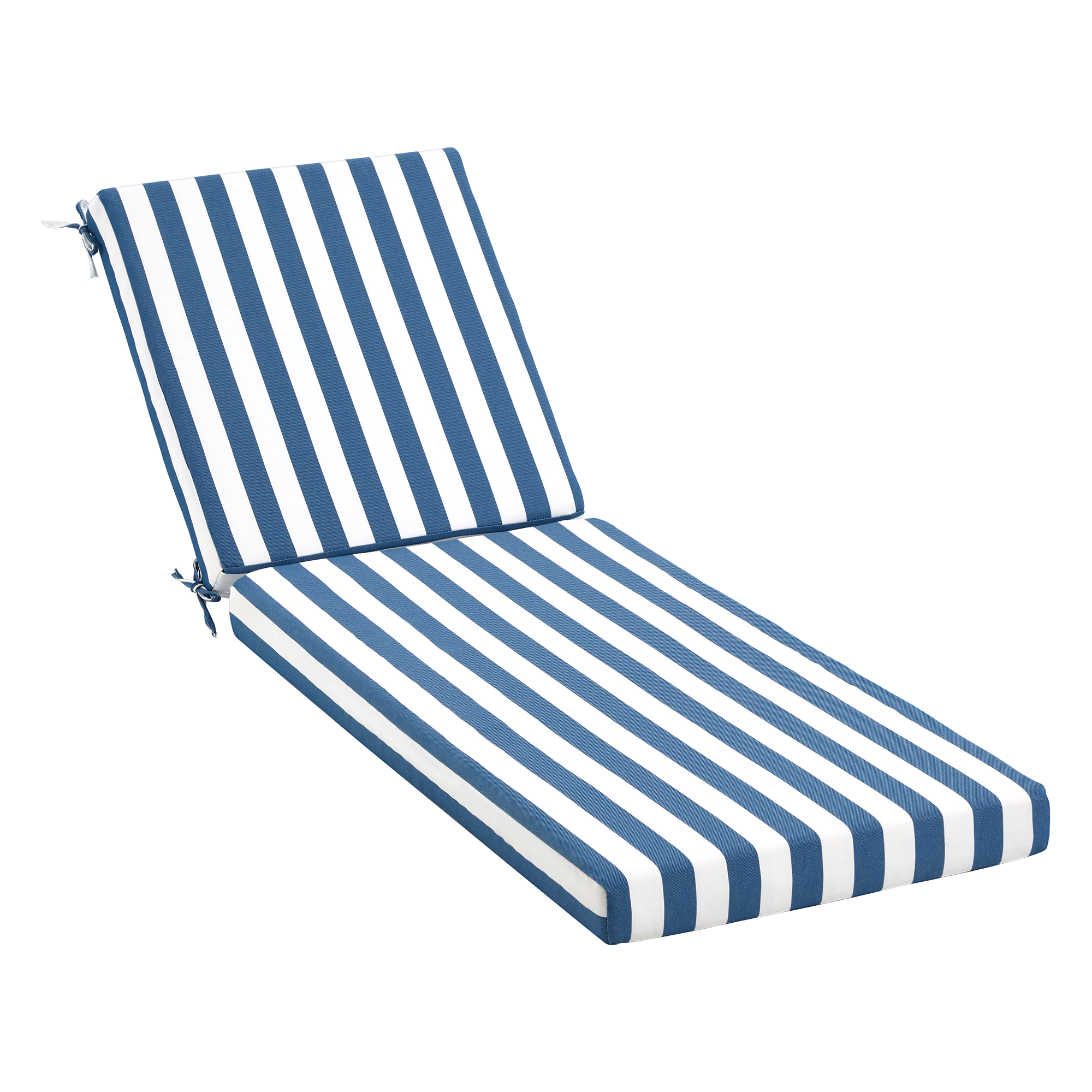 HOMREST Outdoor Lounge Chair Cushion Replacement, Blue Stripes
