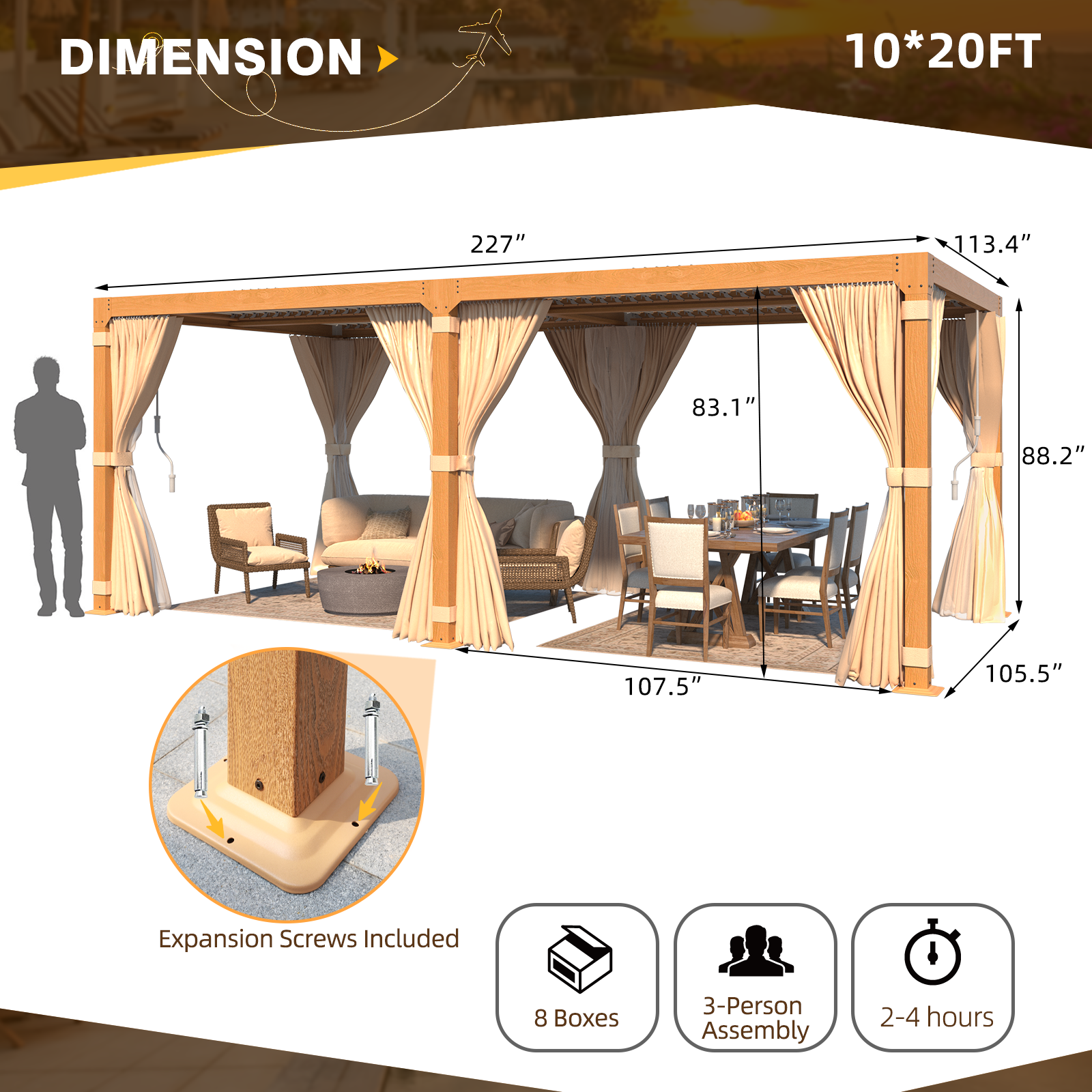 10x20 pergola