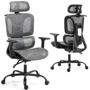 Homrest Ergonomic Mesh Office Chair with Adjustable Lumbar & Headrest – Grey