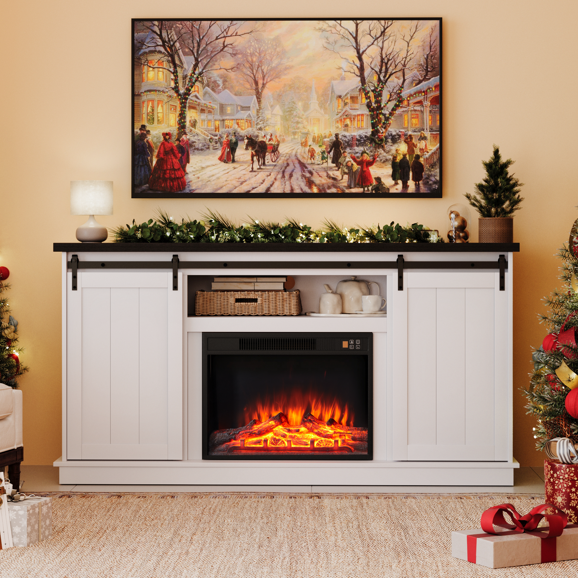 tv-stand-with-fireplace-electric