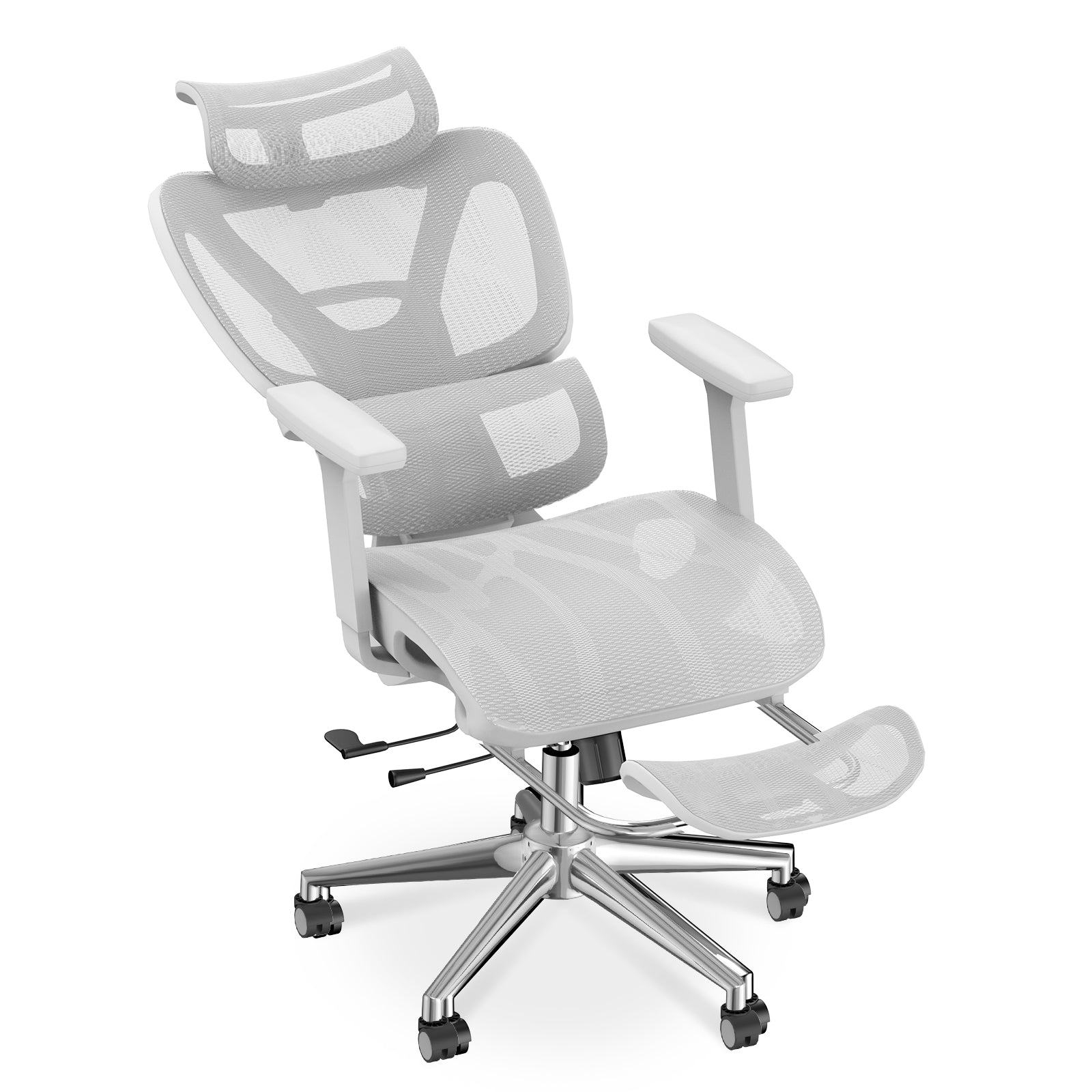 HOMREST Ergonomic Office Chair with 3D Adjustable Headrest & 4D Arms - Gaming Chair,Gray