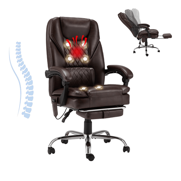 Executive Office Chair, Ergonomic Office Chair with Lumbar Support Brown