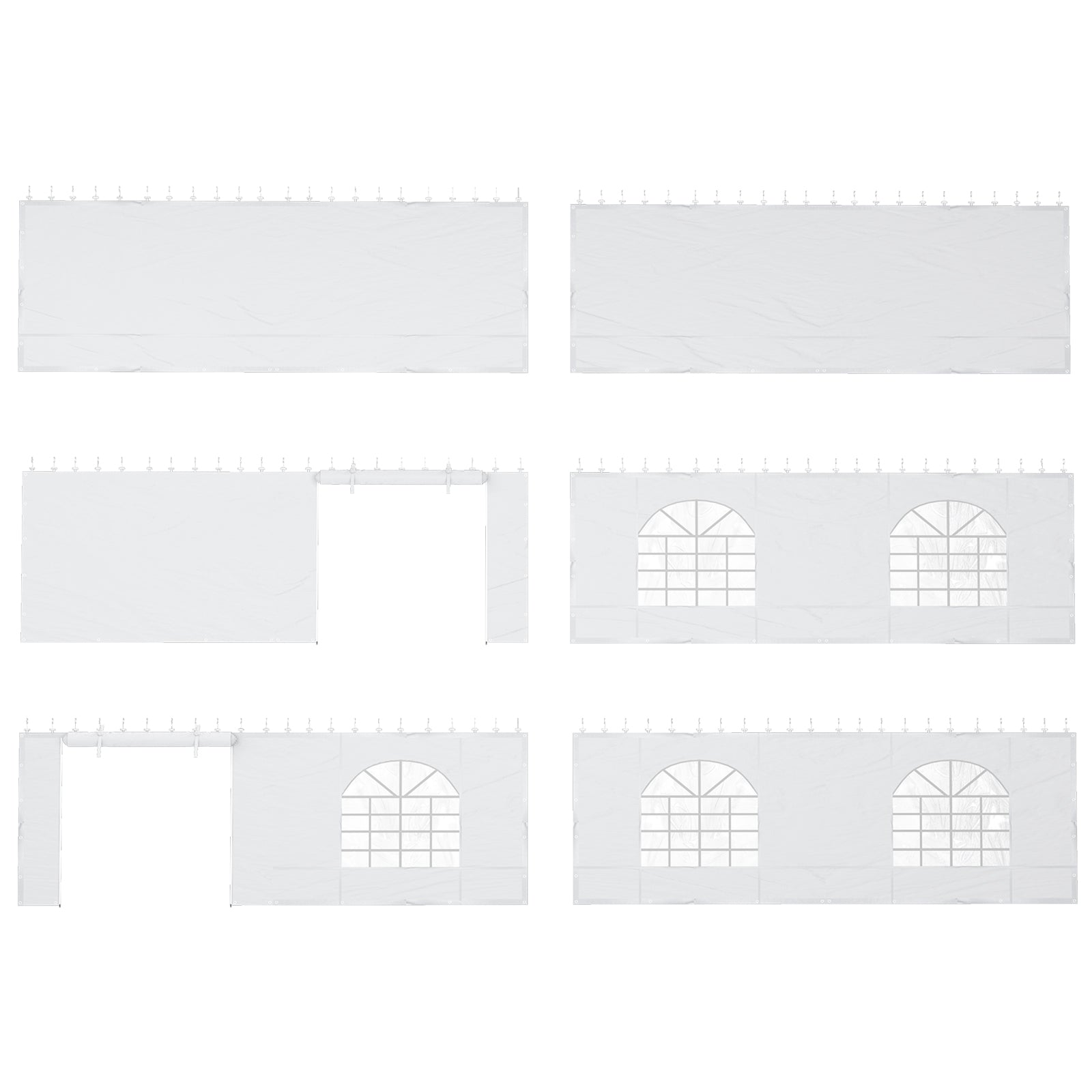 HOMREST 20x40ft 350G PVC Sidewalls (Please check with customer service before purchasing to confirm compatibility)