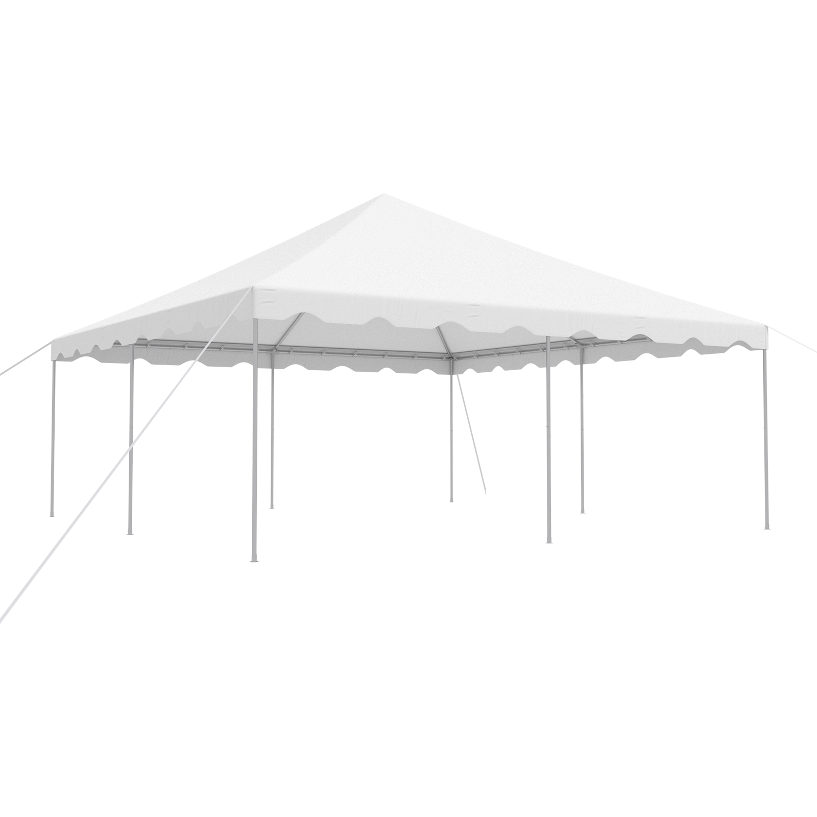 HOMREST 20x20ft Pole Party Tent, Heavy Duty Outdoor Canopy with Carry Bags, Large White Event Tent