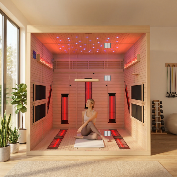 HOMREST Luxurious 2 Person Infrared Yoga Sauna with Comfortable Sauna Chair