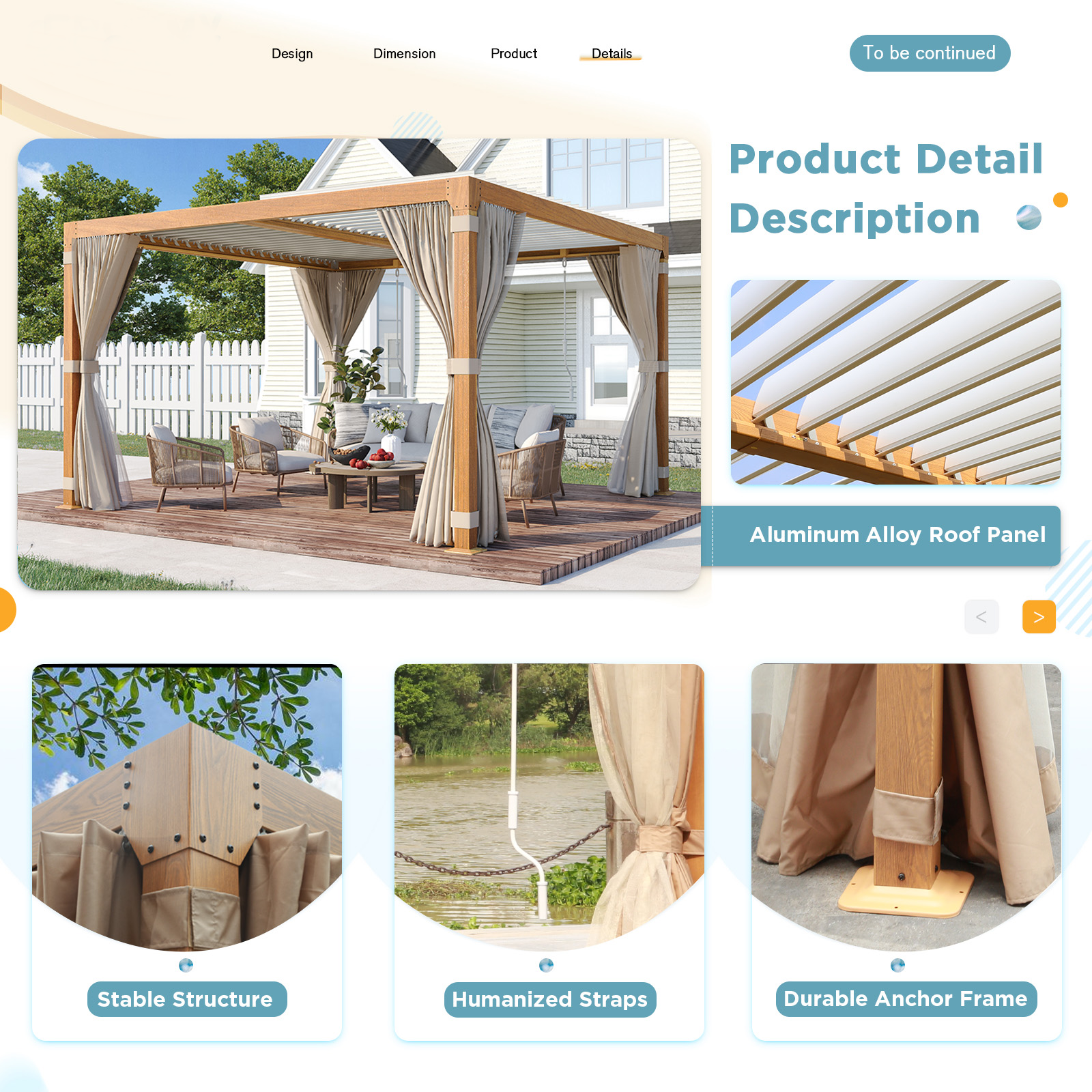 HOMREST Louvered Pergola 12x12 Outdoor Hard Top Pergola with Aluminum Frame and Adjustable Metal Rainproof Roof for Garden & Patio, Curtains and Netting Included, Wood Grain