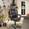 Ergonomic Adjustable Height Massage and Heated Executive Office Chair Brown