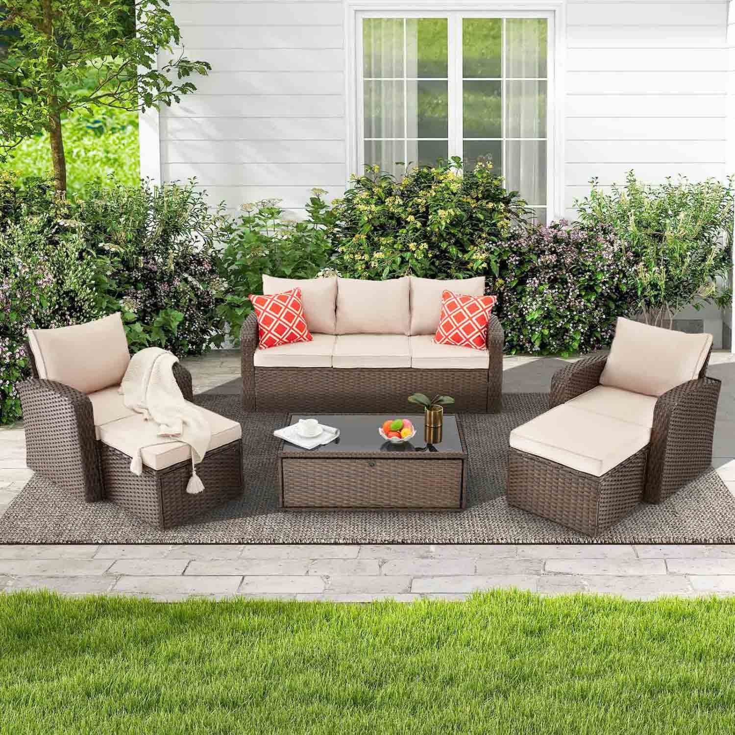 Patio furniture set for porch, garden and poolside | Homrest furniture