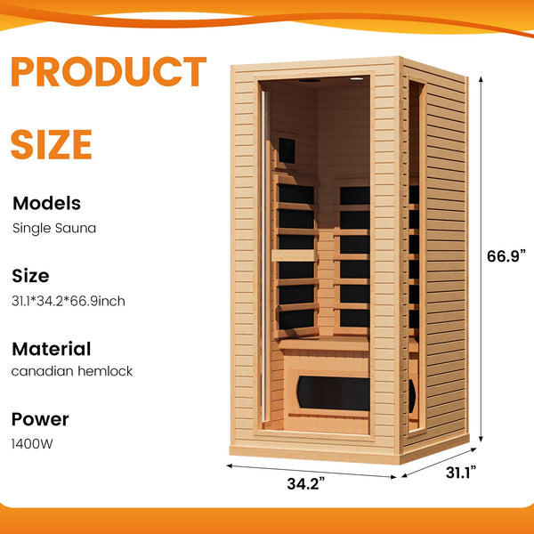 HOMREST Small Infrared Sauna for Home or Gym