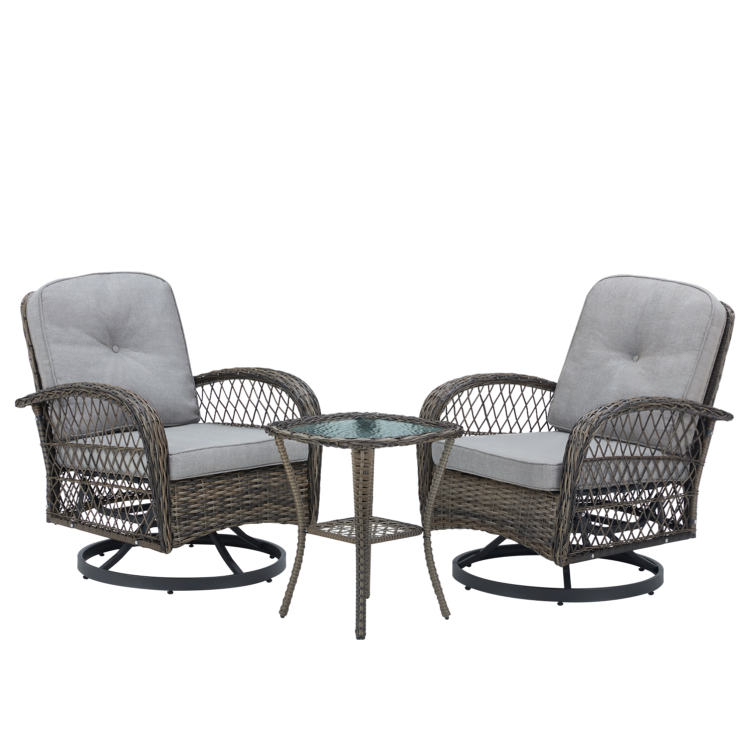wicker swivel patio chairs
