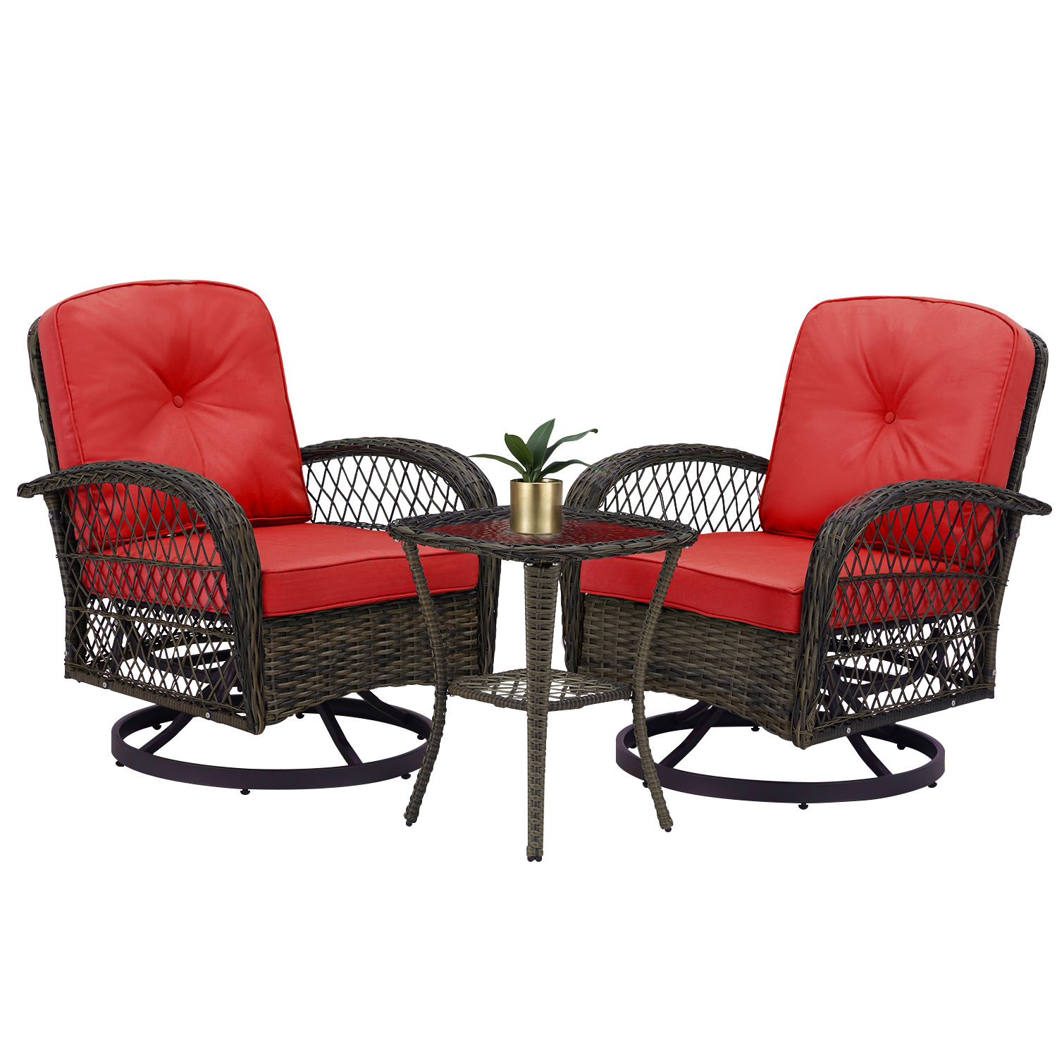3 piece rocker patio set