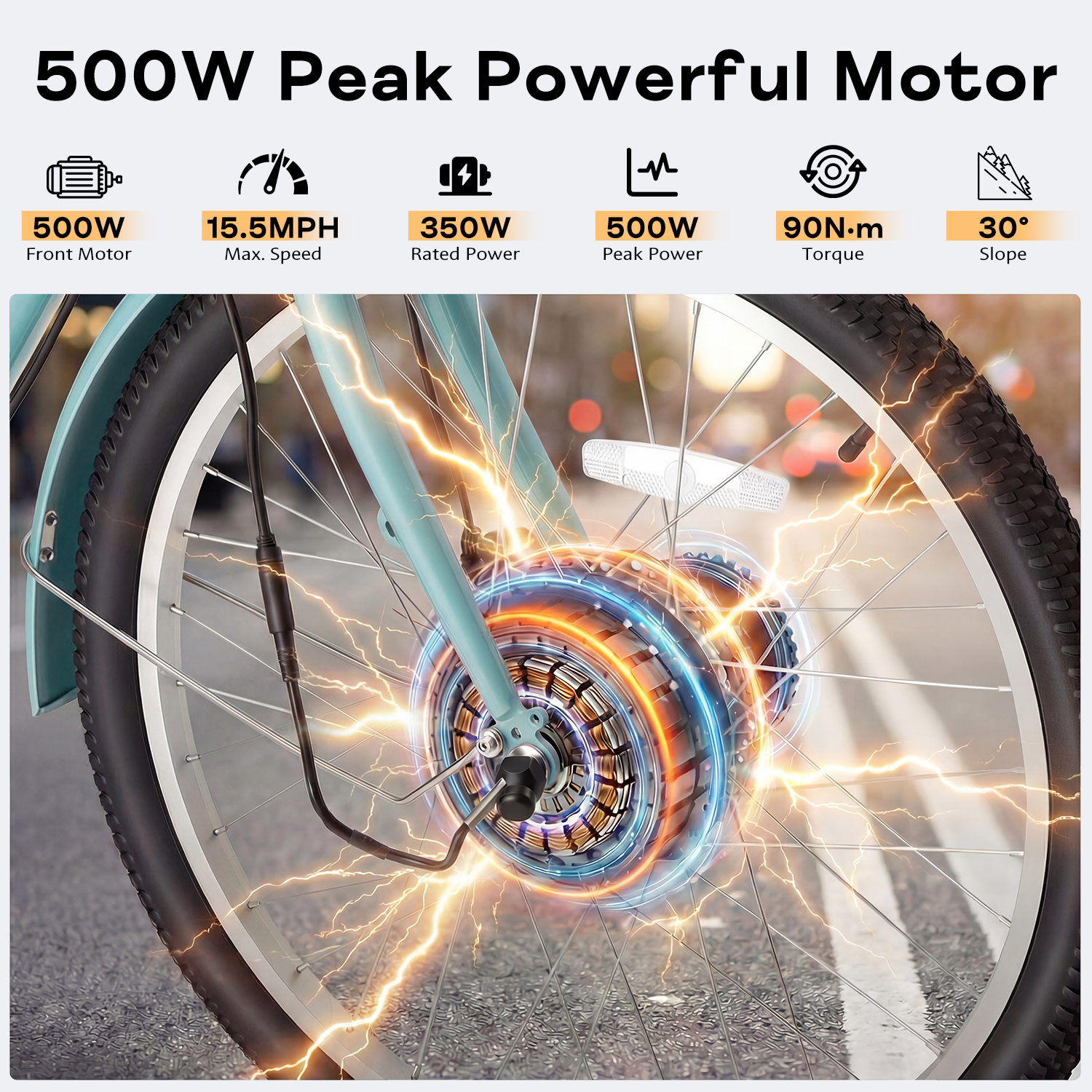 HOMREST Electric Trike for Adults,Peak 500W Brushless Motor, E-Trike with 24" x 2" Tires, Removable Battery, Charger,Step-Thru 3-Wheel Electric Bicycle, Up to 55 Miles Range, 15.5MPH+ Speed, Mint