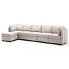 6-Seater Modular Sectional Sofa Reversible Sofa with Storage and Adjustable Backrest, Gray