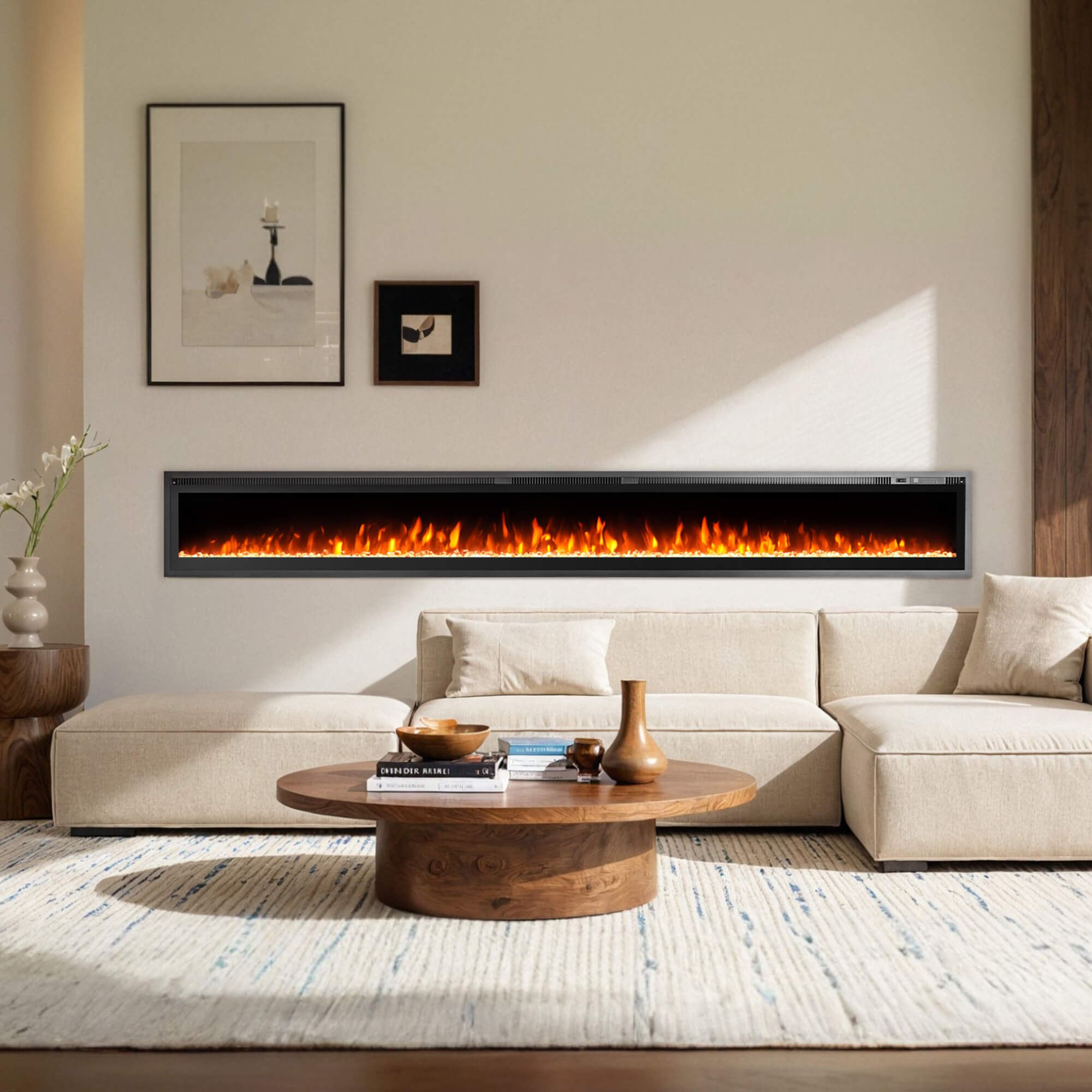 homrest-100-inch-wall-mounted-electric-fireplace-inserts-with-timer-remote-control-overheating-protection-9-colors-adjustable-led-flame-750-1500w