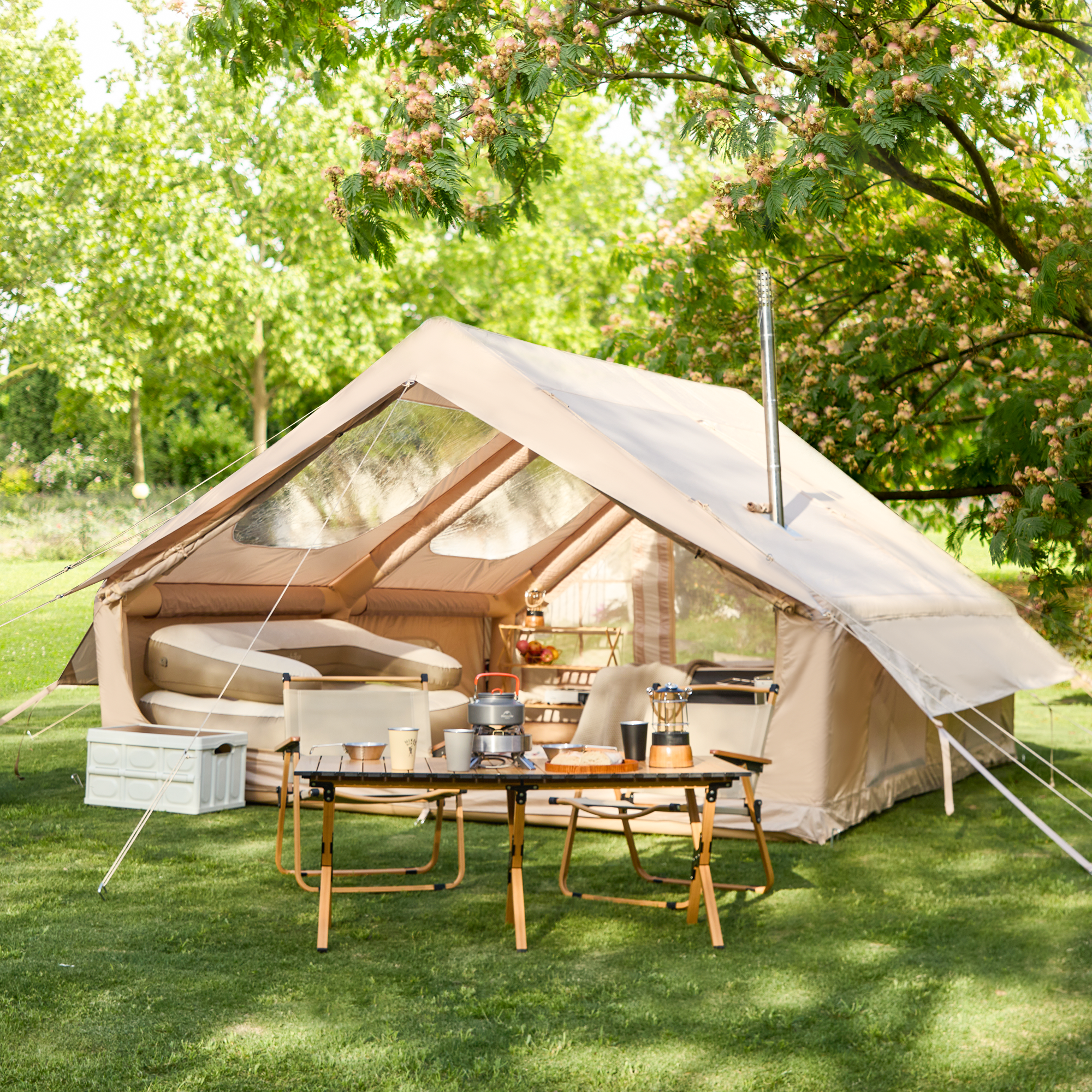 HOMREST 10-12 Person Extra Large 4 season Tent with Stove Jack – 10x12.9x6.2ft