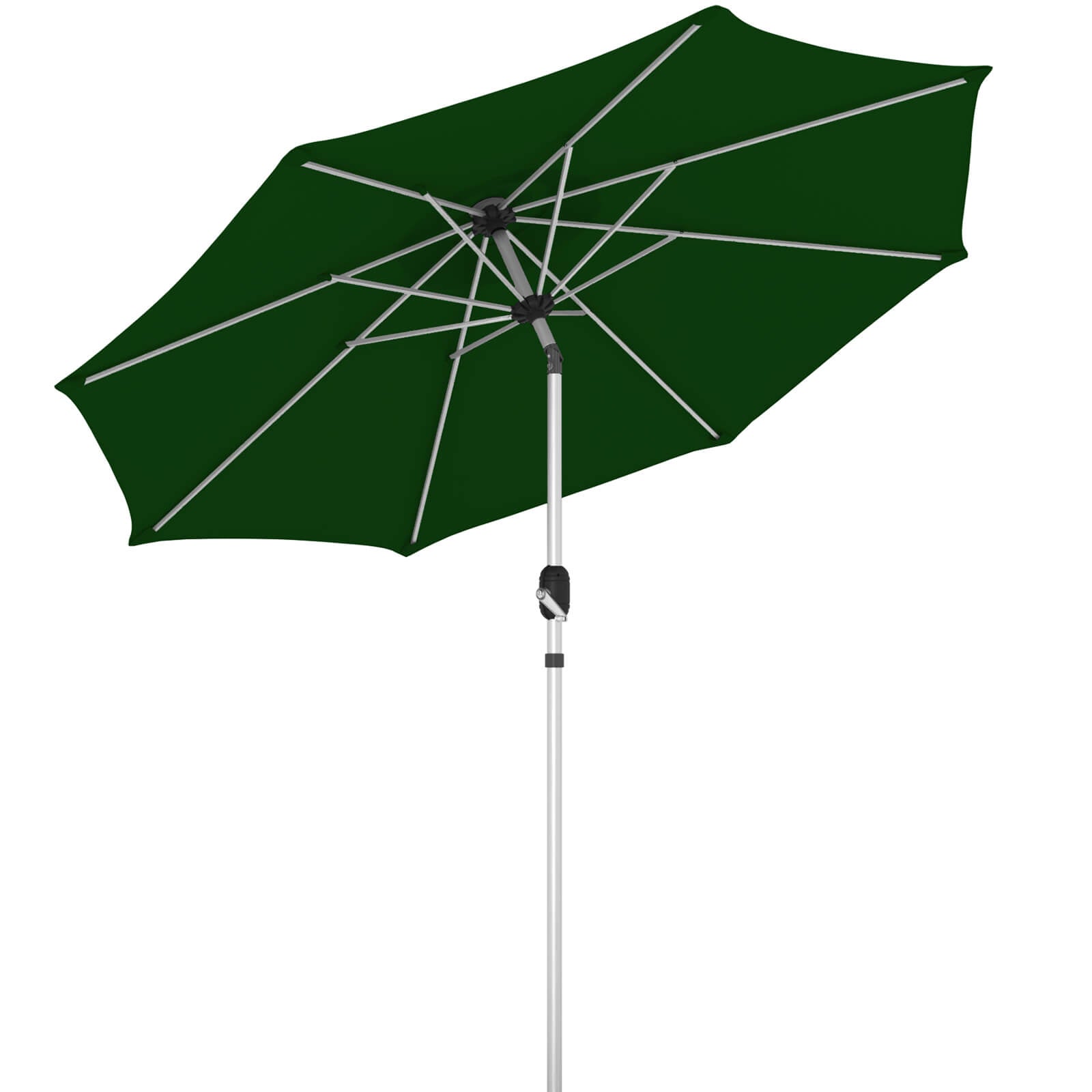 HOMREST 10FT Aluminum Outdoor Patio Umbrella with Push Button Tilt Function, Green