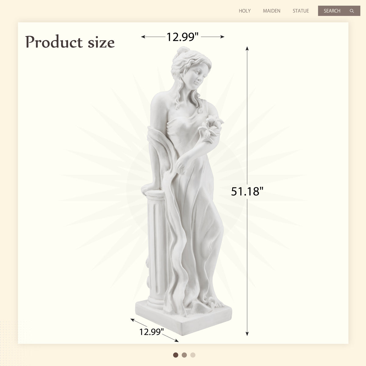 HOMREST Adalberta Weather-Resistant Magnesium Oxide Religious Statue