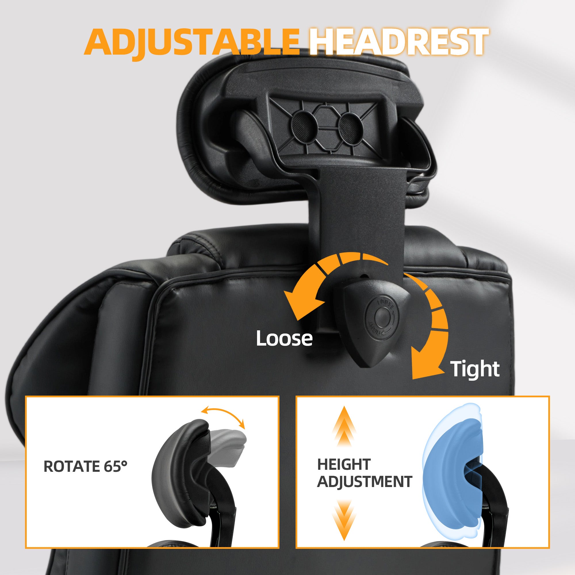 Homrest Office Chair for 400 lb Person, Big and Tall  Office Chair with Lumbar Support - Black