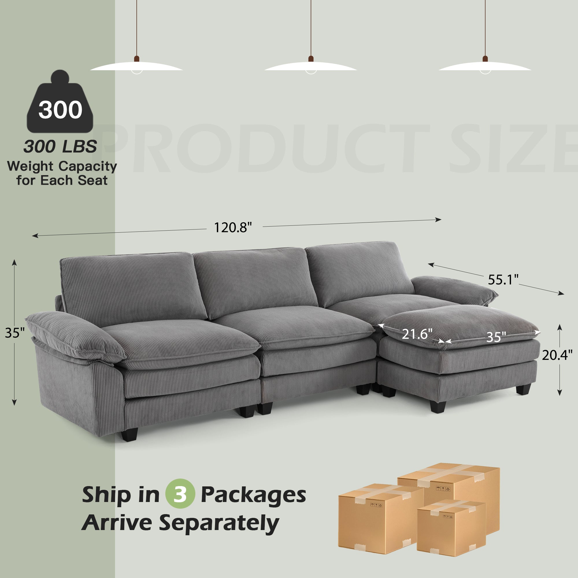 grey-sectional-sofa-with-ottoman​
