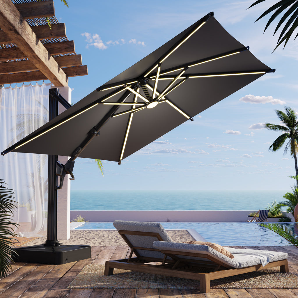 Outdoor Weather-resistant Umbrella| Solar LED Outdoor Weather-resistant Umbrella| Solar LED