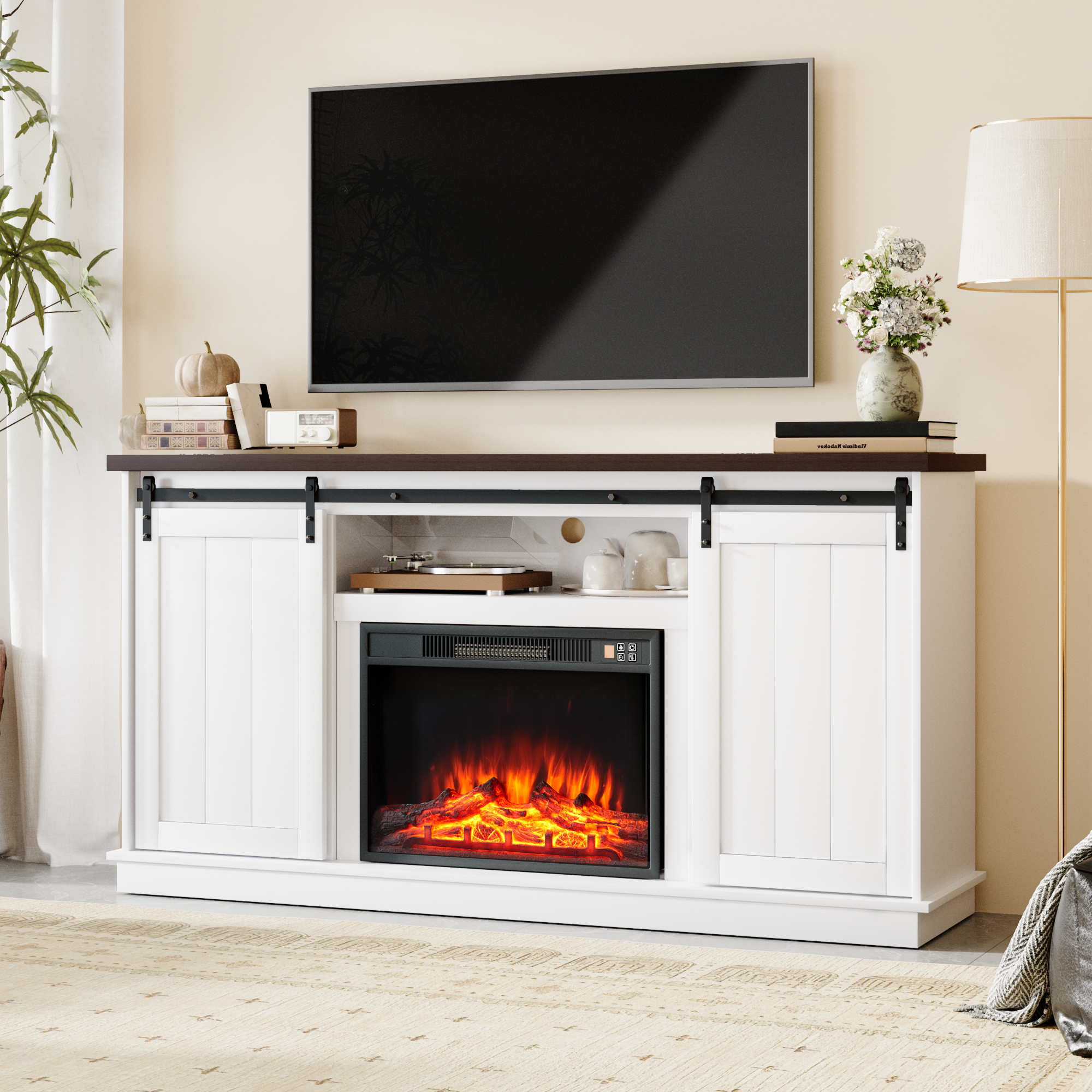 tv-stand-with-fireplace-electric