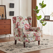 HOMREST Fabric Accent Chair for Living Room Bedroom Reading, Pink Floral