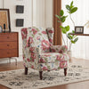 HOMREST Fabric Accent Chair for Living Room Bedroom Reading, Pink Floral