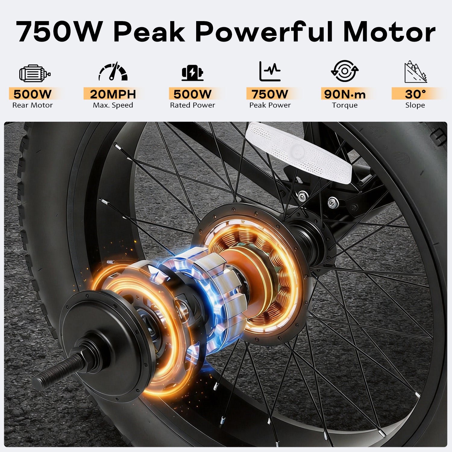 HOMREST Electric Trike for Adults,Peak 750W Brushless Motor, E-Trike with 20" x 4" Tires,LCD Display,Removable Battery, Charger,3-Wheel Electric Bicycle, Up to 70 Miles Range, 20 MPH+ Speed, Black