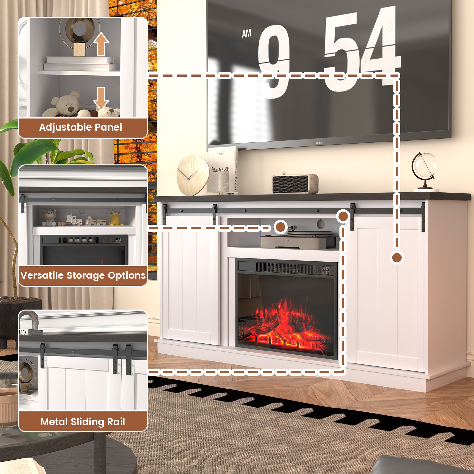 tv-stand-with-fireplace-electric
