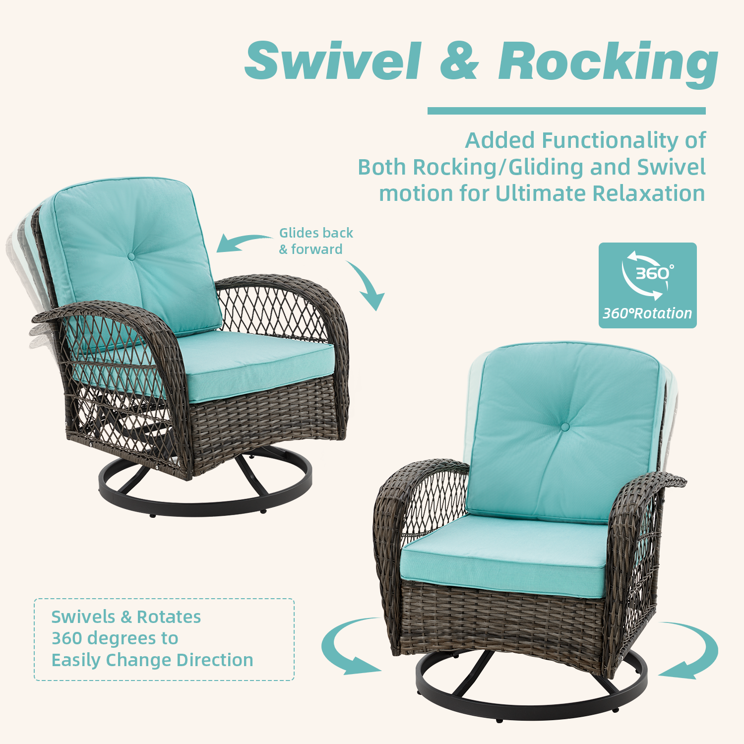 swivel and rocker patio chairs