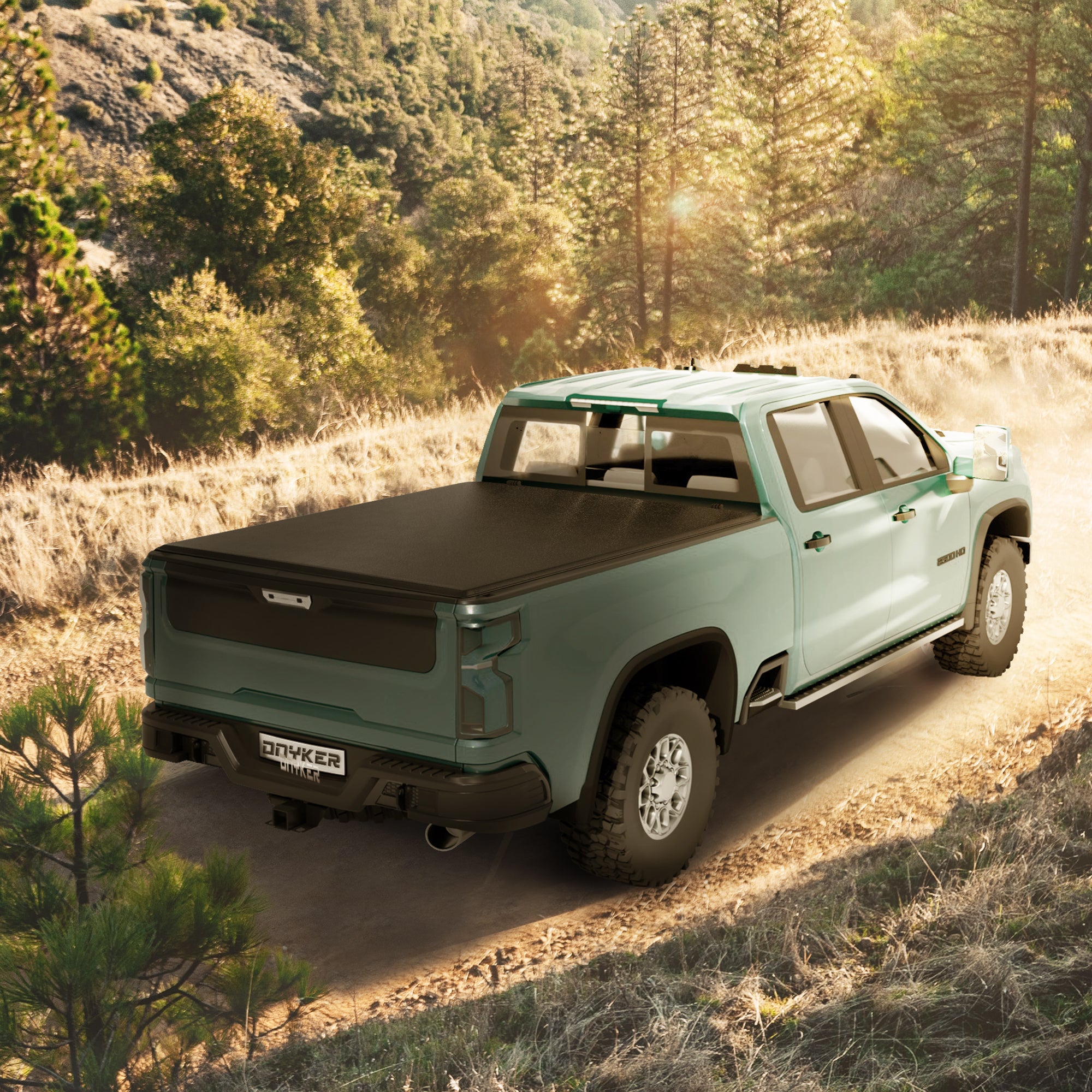 HOMREST Soft Roll Up Truck Bed Tonneau Cover Compatible with Chevy Silverado GMC Sierra 1500 New Body Style 2019-2026,Fits 5.8 ft Bed