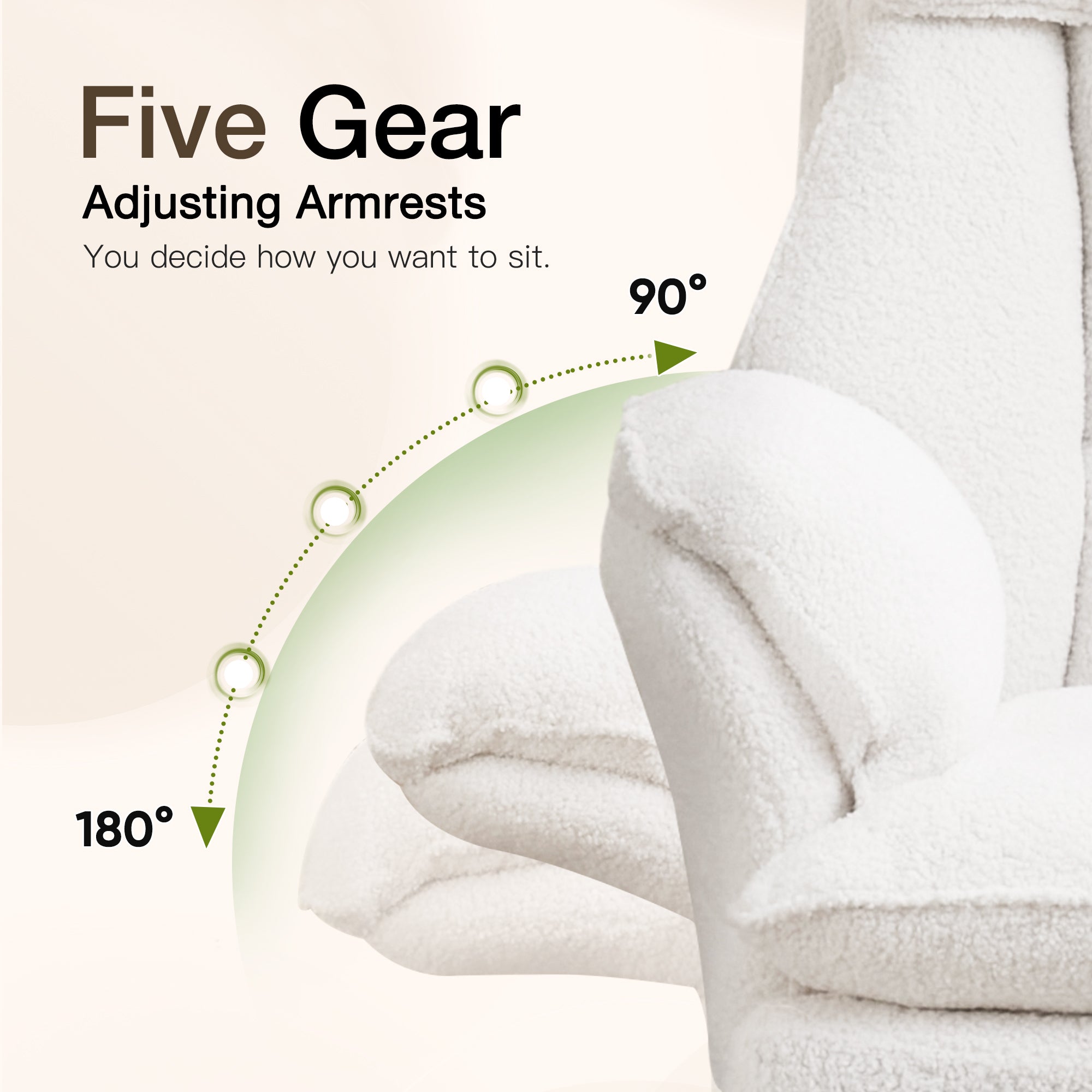 HOMREST Cloud Cross Legged Office Chair with Footrest,Leather Big and Tall Executive Ergonomic Chair,155° Reclining Computer Wide Desk Chair, White