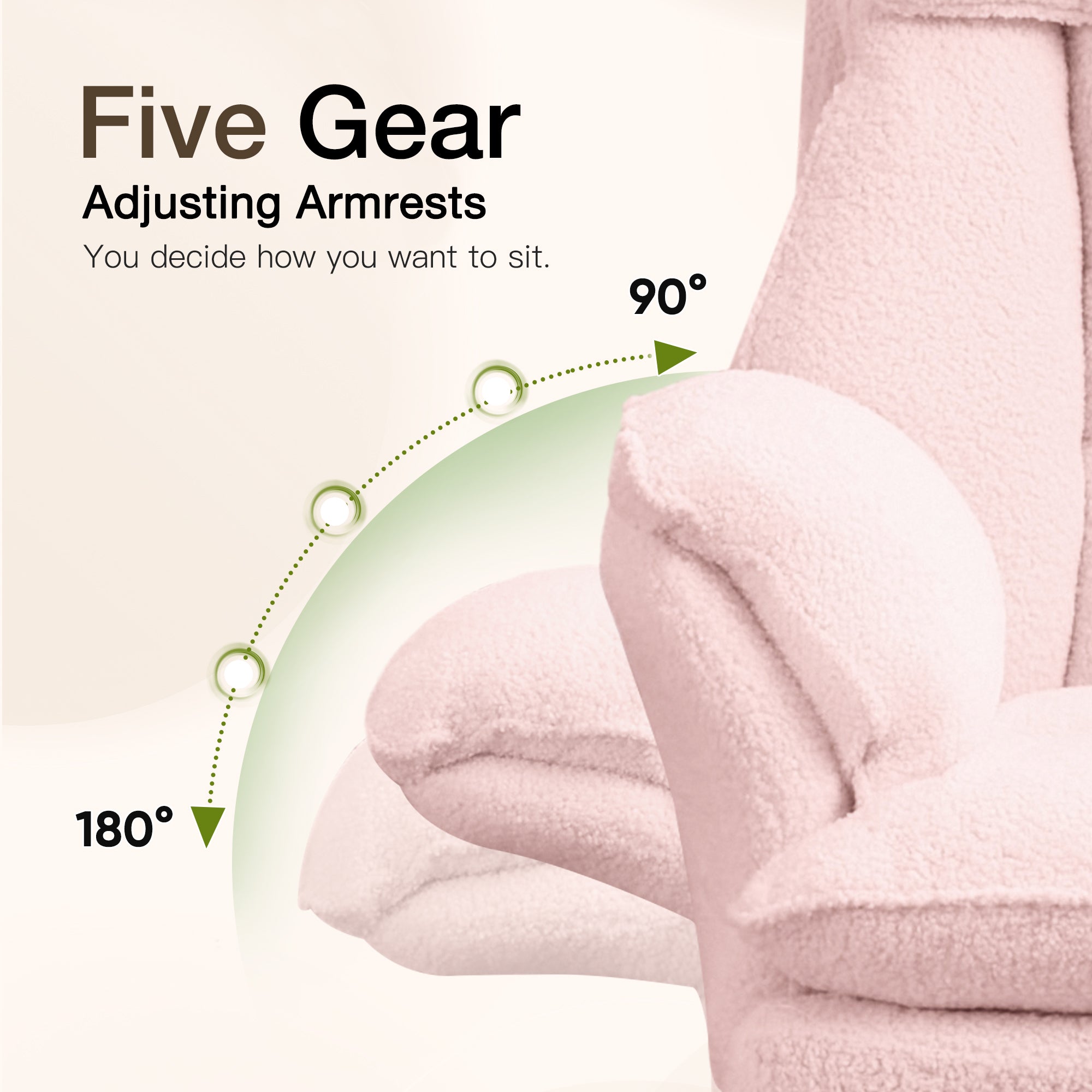 HOMREST Cloud Cross Legged Office Chair with Footrest,Leather Big and Tall Executive Ergonomic Chair,155° Reclining Computer Wide Desk Chair, Pink