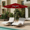 HOMREST 10FT Aluminum Outdoor Patio Umbrella with Push Button Tilt Function, Burgundy