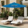 HOMREST 10FT 3-Tier Aluminum Outdoor Patio Umbrella with Push Button Tilt Function, Royal Blue