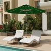 Homrest 9FT 3-Tier Aluminum Patio Umbrella, Fade-Resistant with Push Tilt, 8 Sturdy Aluminum Ribs,Green
