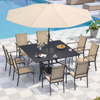 Brown<br/>8 Chairs + 1 Table