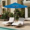 Homrest 9FT 3-Tier Aluminum Patio Umbrella, Fade-Resistant with Push Tilt, 8 Sturdy Aluminum Ribs,Royal Blue
