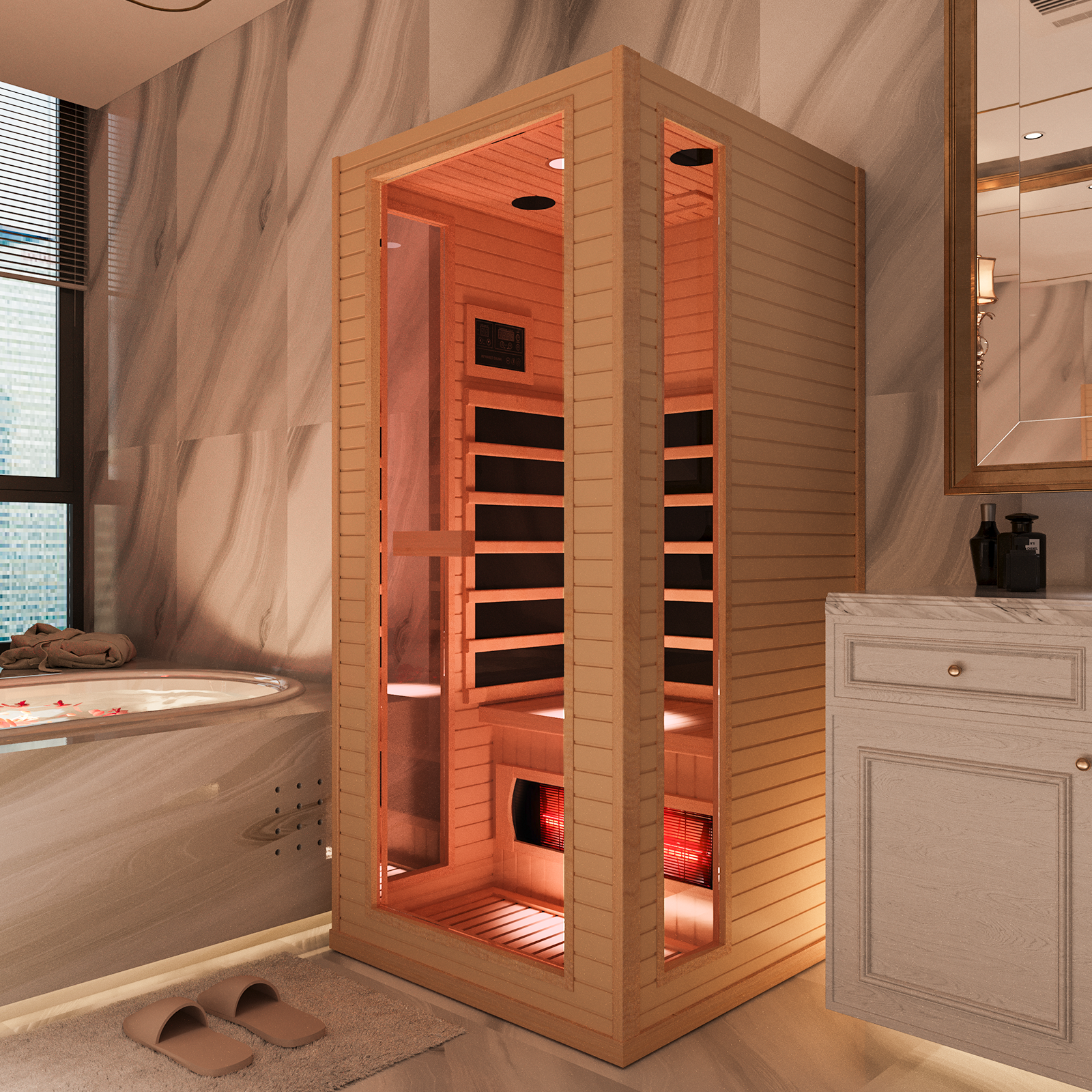 HOMREST Small Infrared Sauna for Home or Gym