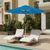 Homrest 9FT Aluminum Patio Umbrella, Fade-Resistant with Push Tilt, 8 Sturdy Aluminum Ribs Royal Blue