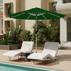 HOMREST 10FT Aluminum Outdoor Patio Umbrella with Push Button Tilt Function, Green