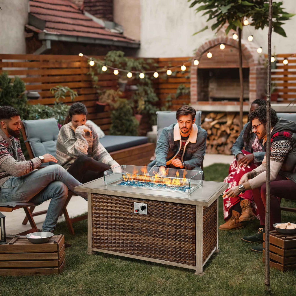 Our outdoor fire pit table is designed for party, camping and decoration. |Homrest furniture