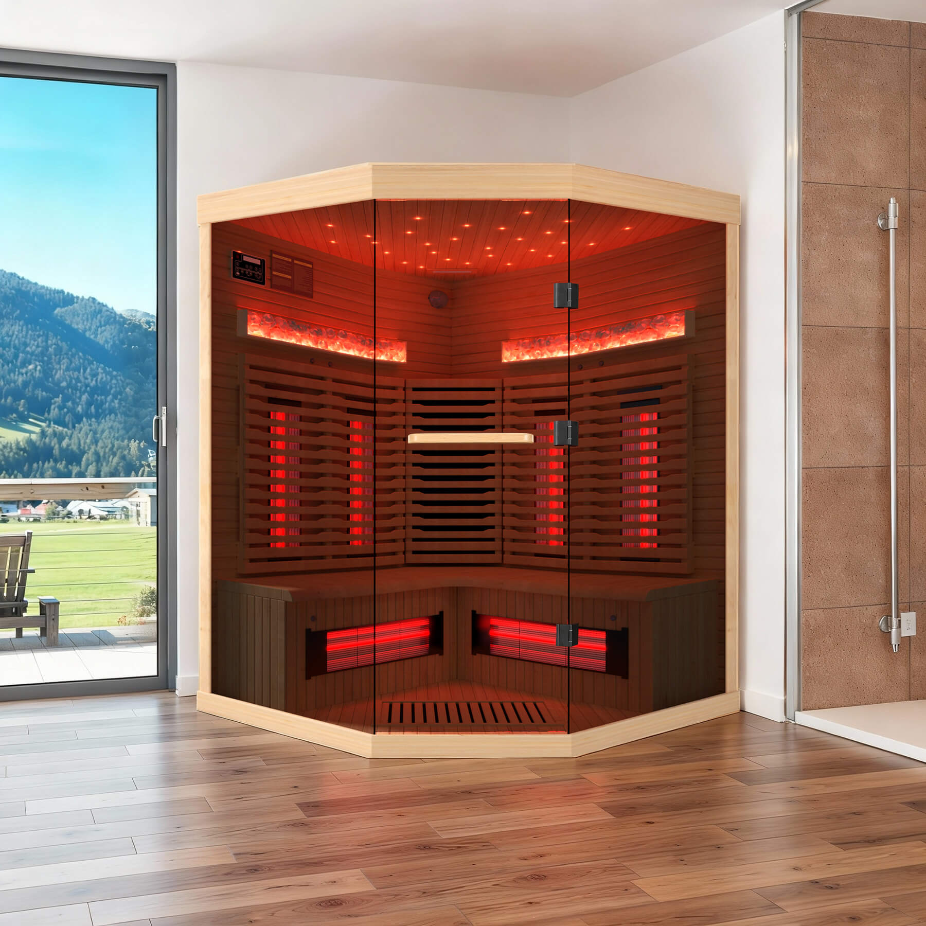 HOMREST Infrared Sauna 4 Person with Full Spectrum Heaters for Home or Gym